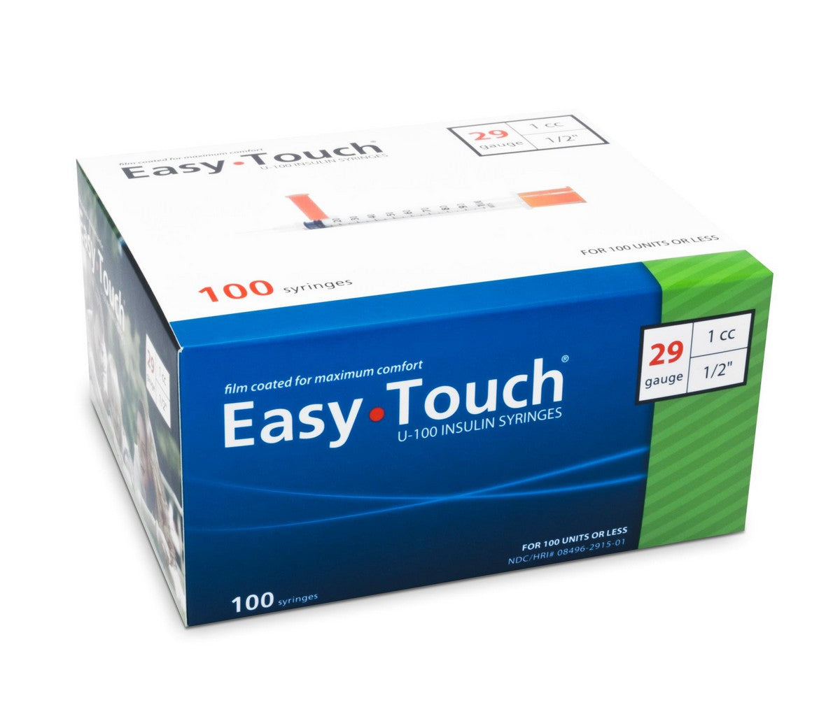 Easy Touch Insulin Syringes with Fixed Needle - 5cc or 1cc