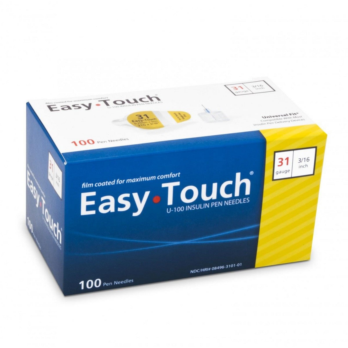 Easy Touch Easy Touch® Pen Needles – 100 count, 31g, 3/16″ (5mm
