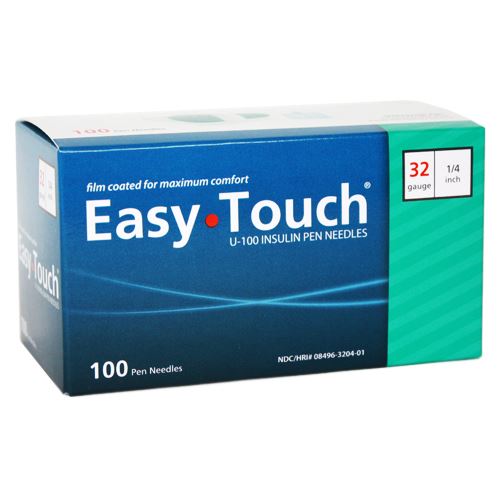 Easy Touch Easy Touch® Pen Needles – 100 count, 32g, 1/4″ (6mm), Teal –  diaTHOR