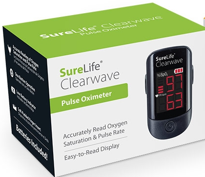 860310 SureLife Clearwave Pulse Oximeter (Black) – diaTHOR